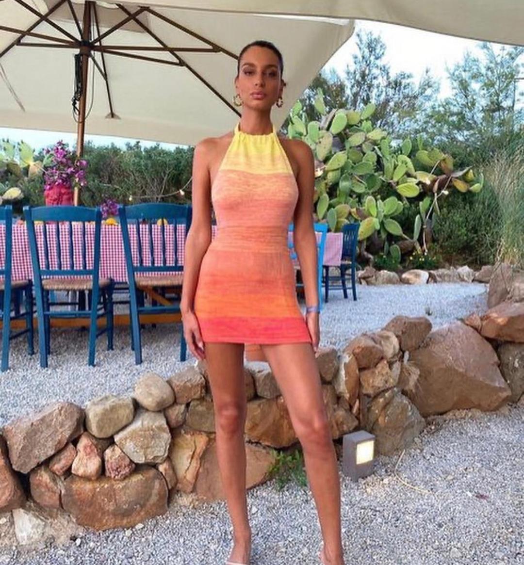 Bamba Sunset Dress Print Size 6 for rent on The Volte - main image