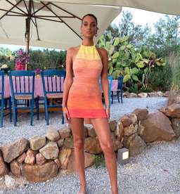 Bamba Sunset Dress Print Size 6 for rent on The Volte - image 6