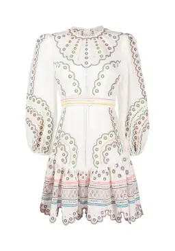 Zimmermann Peggy Embroidered Dress White Emroidered Size 12 for rent on The Volte - image 3