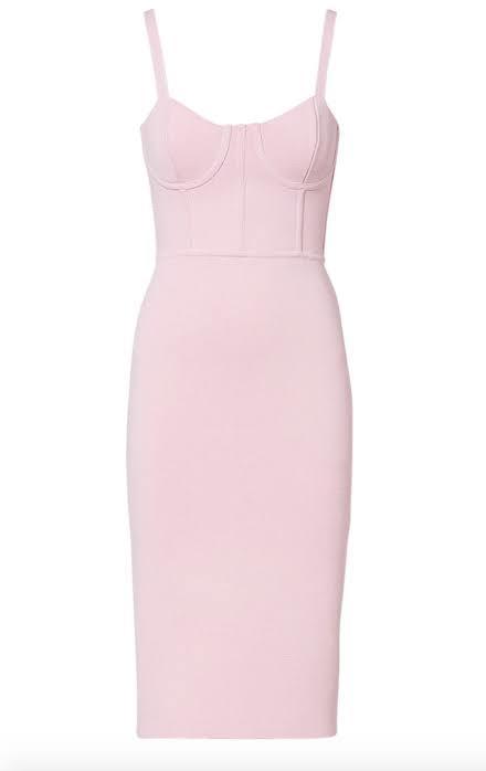 Scanlan Theodore Crepe Knit Bustier Dress Pink Size 8 - Image 5