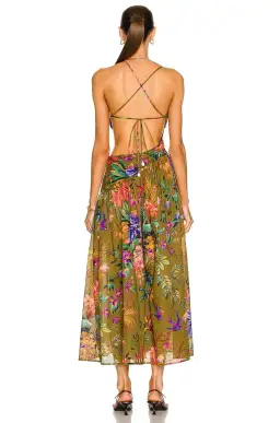 Zimmermann Tropicana Asymmetric Dress Print Size 8