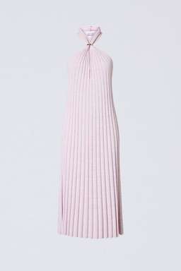 Scanlan Theodore Pleated Rib V-neck Dress Pale Pink Size 8 for rent on The Volte - image 5