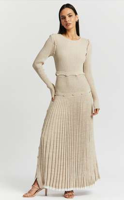 Christopher Esber Deconstruct Long Sleeve Knit Dress Cream Size 6 for rent on The Volte - image 4