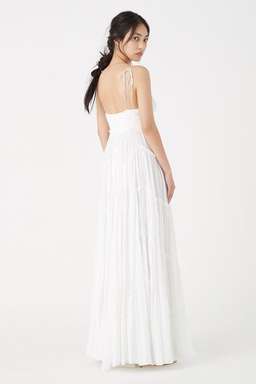 Aje Mimosa Tiered Maxi Dress White Size 8 for rent on The Volte - image 3