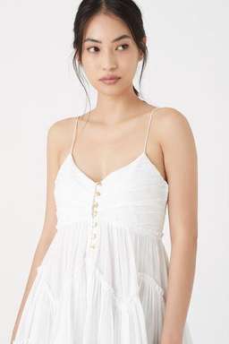 Aje Mimosa Tiered Maxi Dress White Size 8 for rent on The Volte - image 4