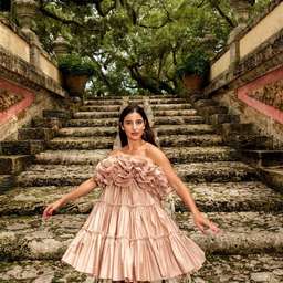 Aje Allure Tiered Mini Dress Brown Size 6 for rent on The Volte - image 4