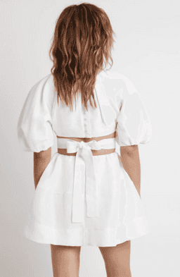 Aje Psychedelia Cut Out Mini Dress White Size 10 for rent on The Volte - image 4