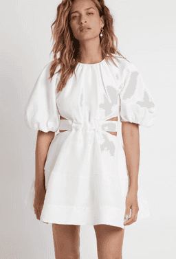 Aje Psychedelia Cut Out Mini Dress White Size 10 for rent on The Volte - image 3