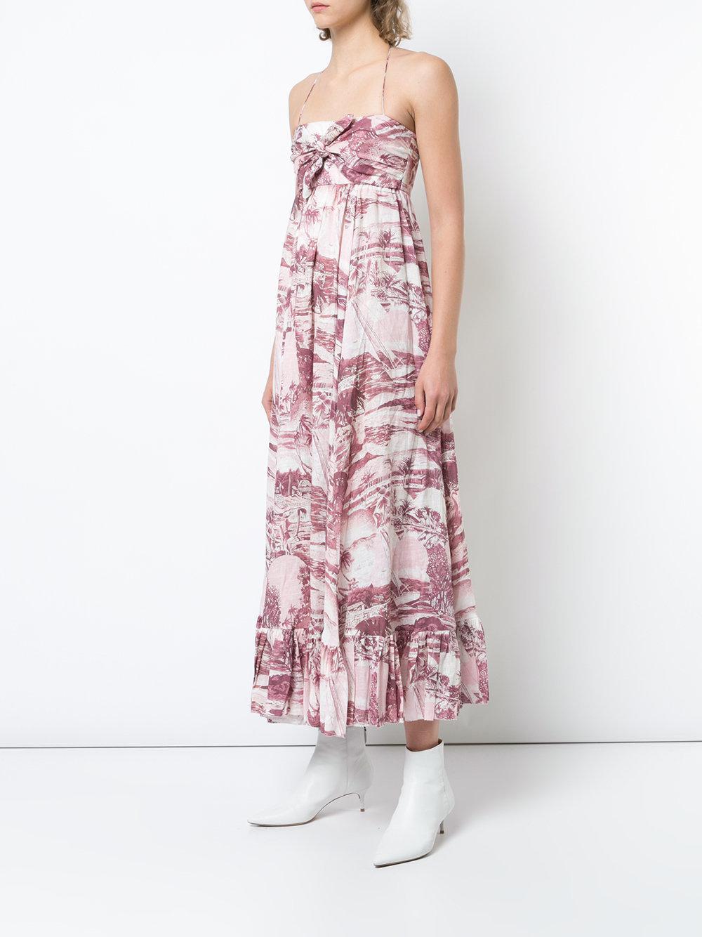 Zimmermann Linen Kali Hawaiian Dress Print Size 8 for rent on The Volte - main image
