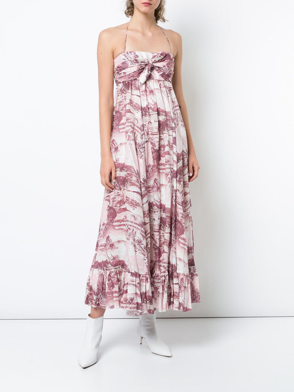 Zimmermann Linen Kali Hawaiian Dress Print Size 8 for rent on The Volte - main image