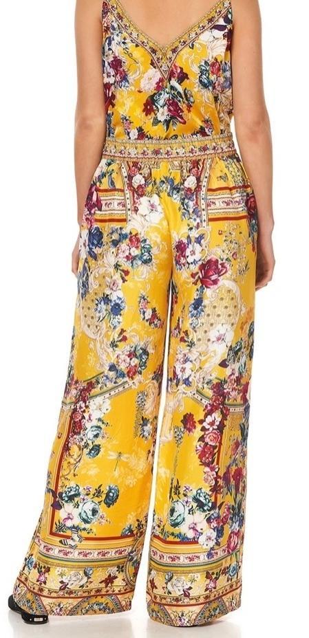 Camilla Crowned Roses Straight Leg Pants Size AU 10 for rent on The Volte - main image