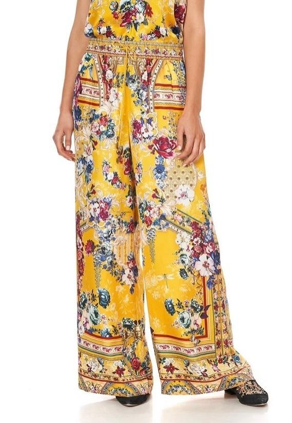 Camilla Crowned Roses Straight Leg Pants Size AU 10 for rent on The Volte - main image