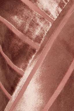 Michelle Mason Open-back devoré-velvet gown in Antique Rose Pink Size 10 for rent on The Volte - image 4