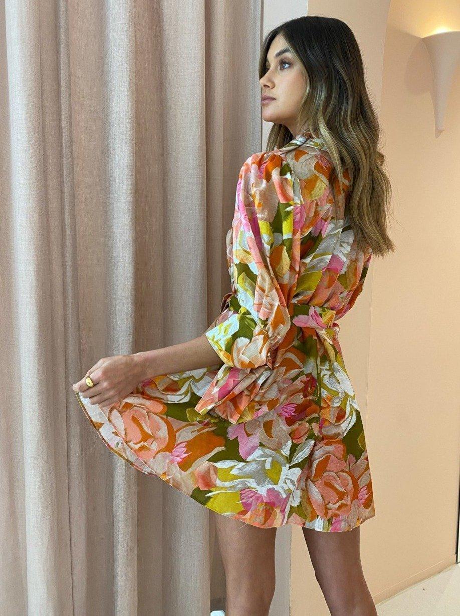 Acler Hendrix Dress Print Size 10 for rent on The Volte - main image