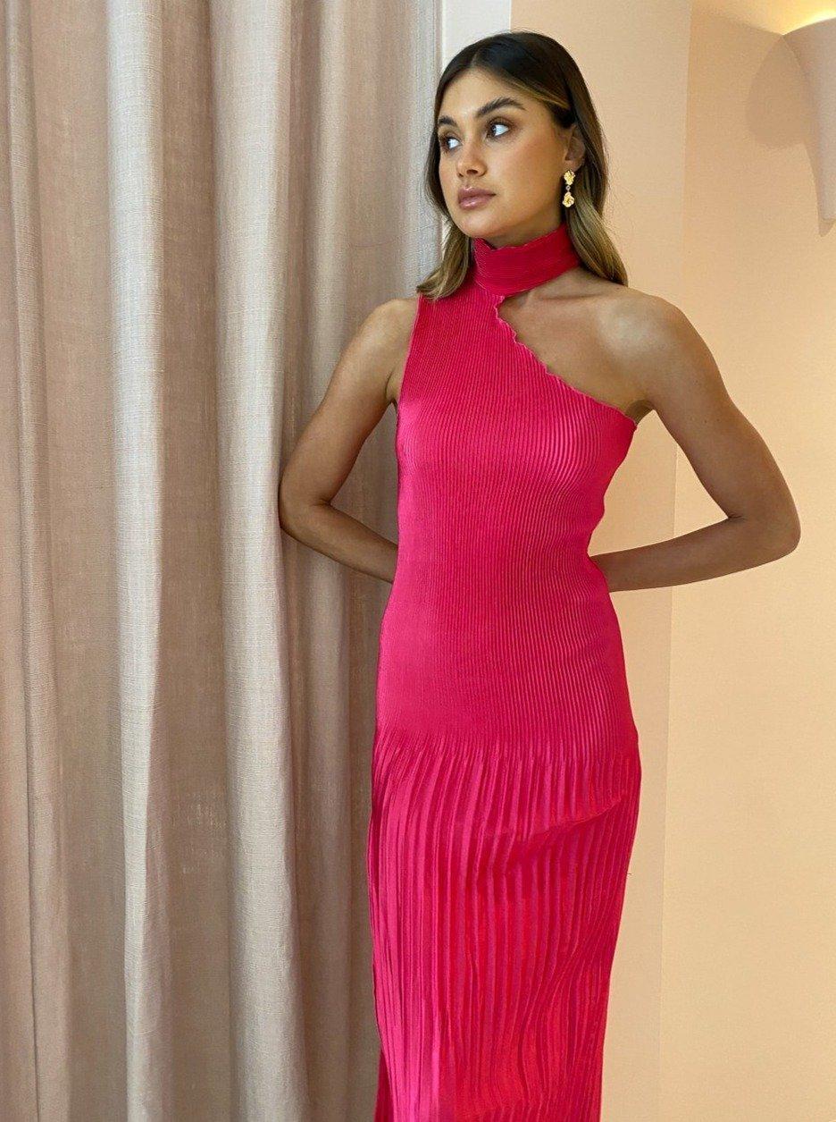 L'IDEE Soiree 90's Gown in Cherry Red Size 6 for rent on The Volte - main image