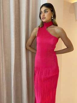 L'IDEE Soiree 90's Gown in Cherry Red Size 6 for rent on The Volte - image 4