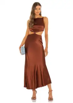 Bec & Bridge Camilla Cut Out Dress Cherry Size 8