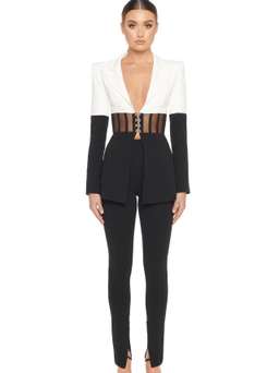 Eliya The Label Kira Blazer Black White Size 12 for rent on The Volte - image 1