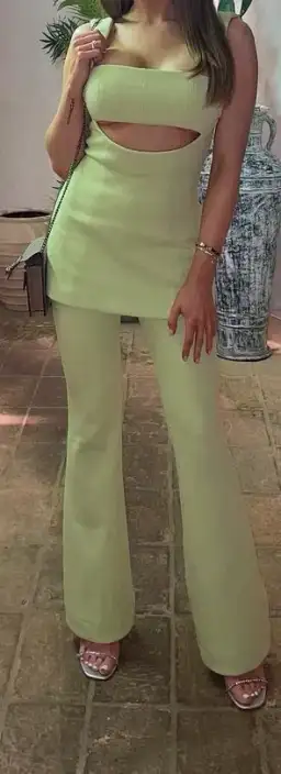 MISHA Costanza Jumpsuit Green Size 10 for rent on The Volte - image 2