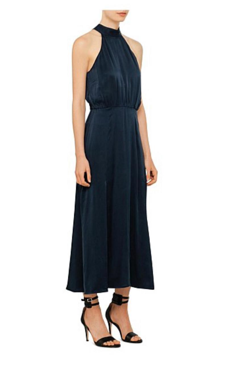 Zimmermann Sueded Picnic Midi Dress Navy Size 0 / AU 8 for rent on The Volte - main image