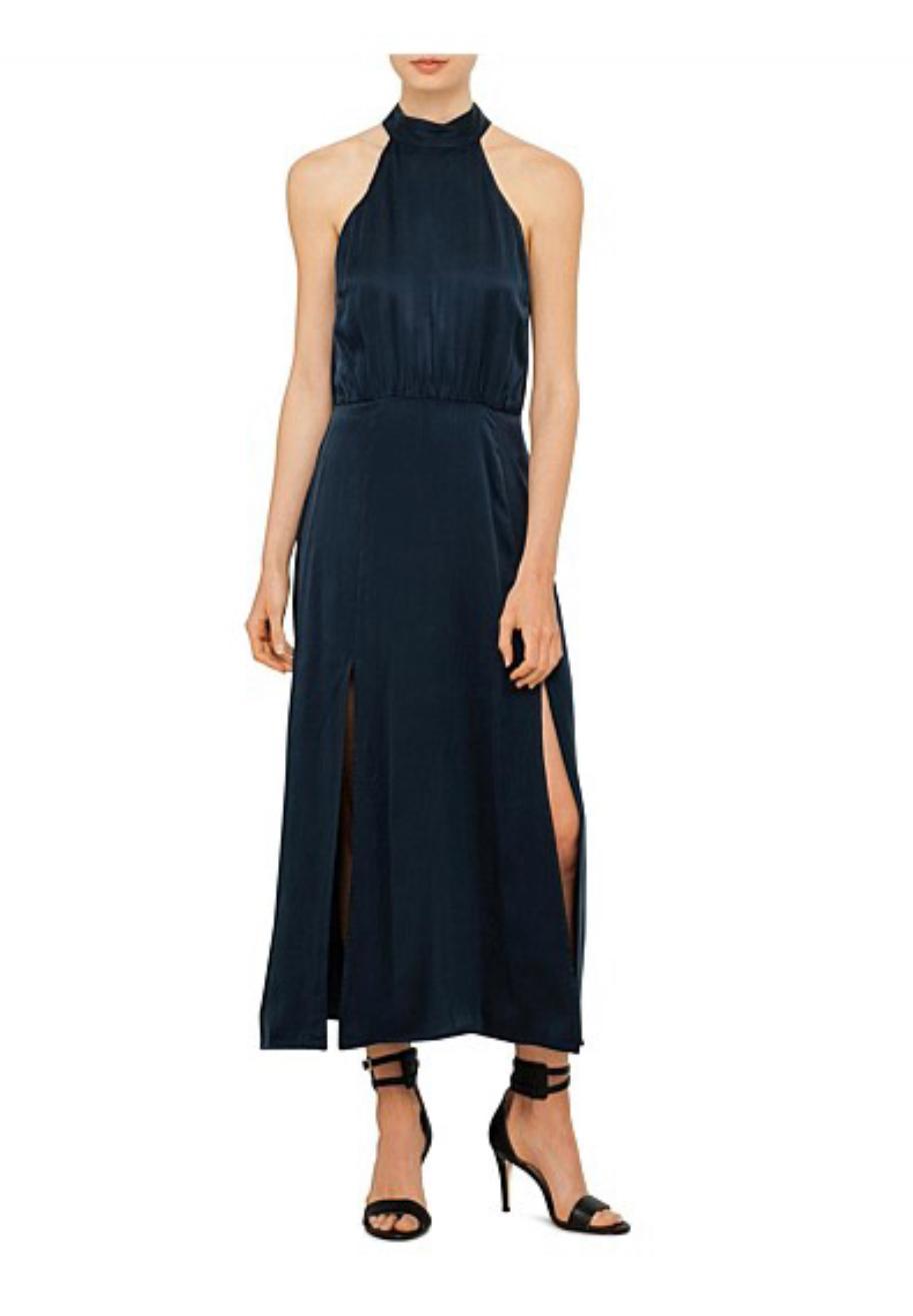 Zimmermann Sueded Picnic Midi Dress Navy Size 0 / AU 8 for rent on The Volte - main image