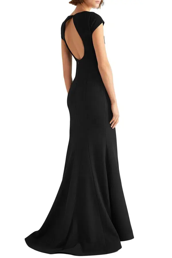 Rebecca Vallance Adriatic Open Back Gown - black size 6 for rent on The Volte - main image
