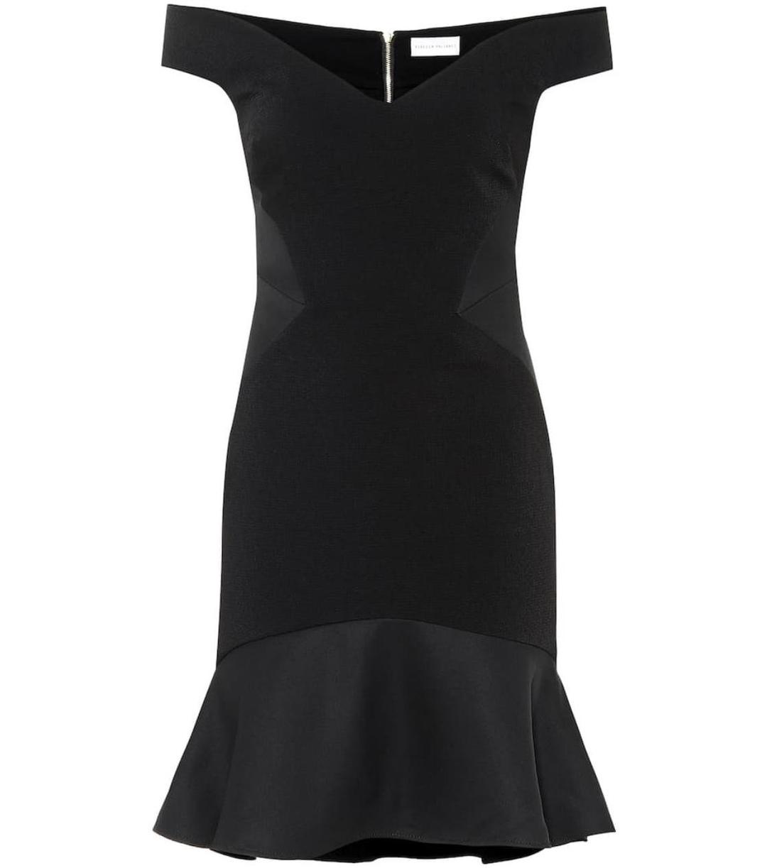 Rebecca Vallance Anise mini dress black for rent on The Volte - main image
