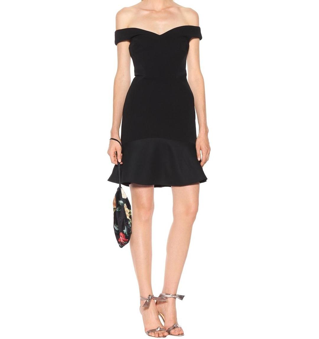 Rebecca Vallance Anise mini dress black for rent on The Volte - main image