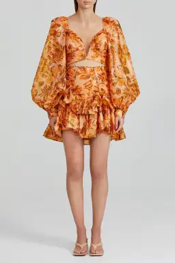 Acler Chance Cropped Top and Mini Skirt Set Print Size 8 for rent on The Volte - image 1