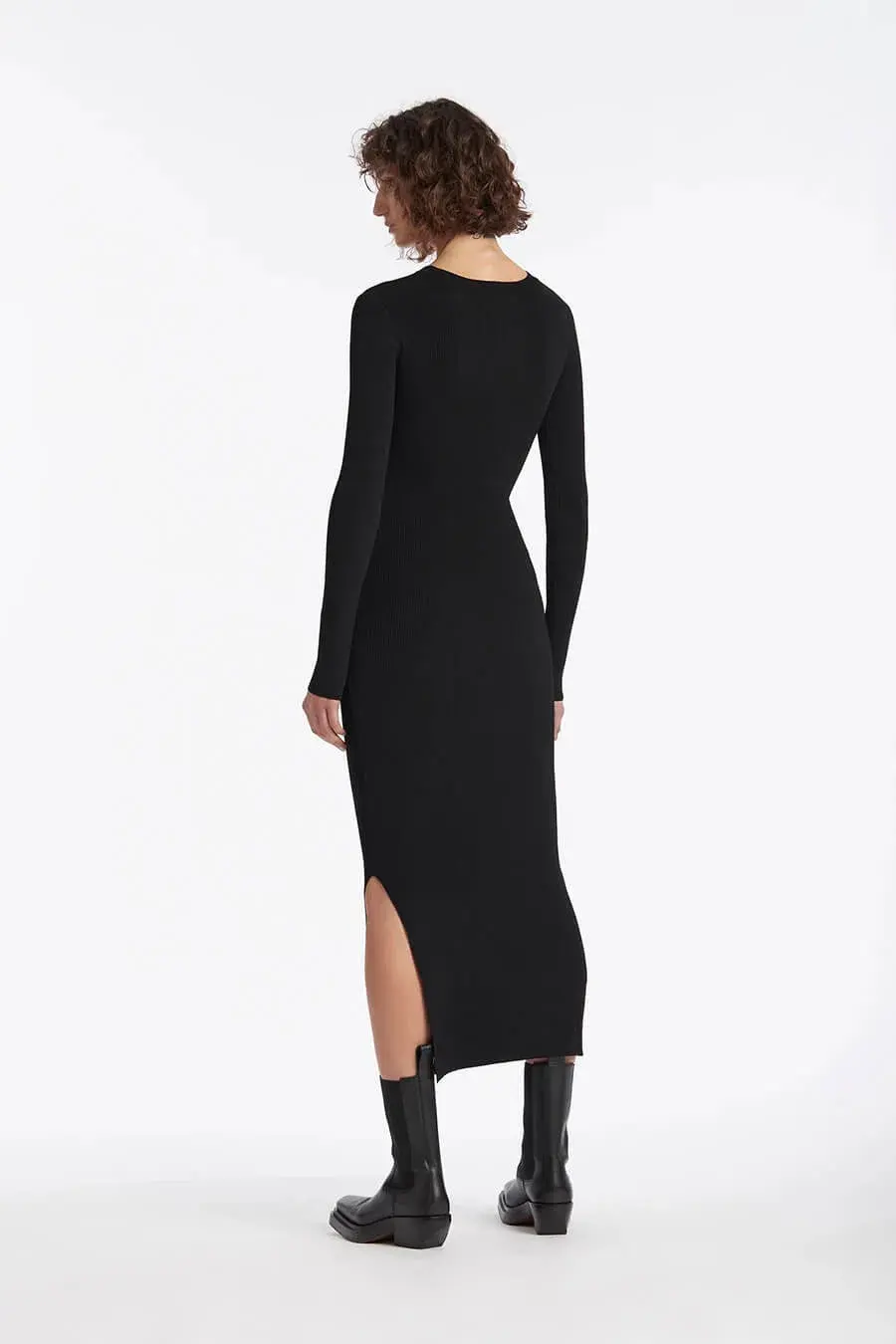 Sir The Label Celena Draped Midi Dress Black | AU 10 - Image 2