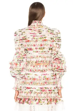 Zimmerman Radiate Sunny Smocked Bodice Pink Floral Size 8 for rent on The Volte - image 3