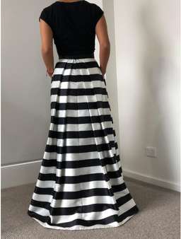 Nicholas ball striped skirt black white stripe size 8 for rent on The Volte - image 3