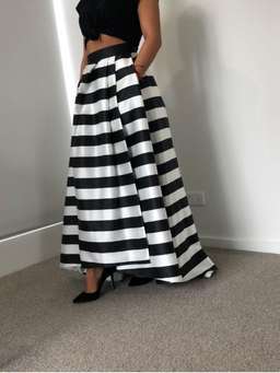 Nicholas ball striped skirt black white stripe size 8 for rent on The Volte - image 2