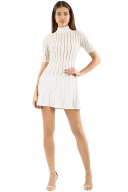 Misha Collection Marianne Mini Dress Gold Size 4