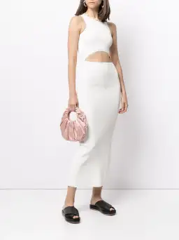 Sir The Label Ingrid Cut Out Dress Midi White | AU 8 for rent on The Volte - image 1