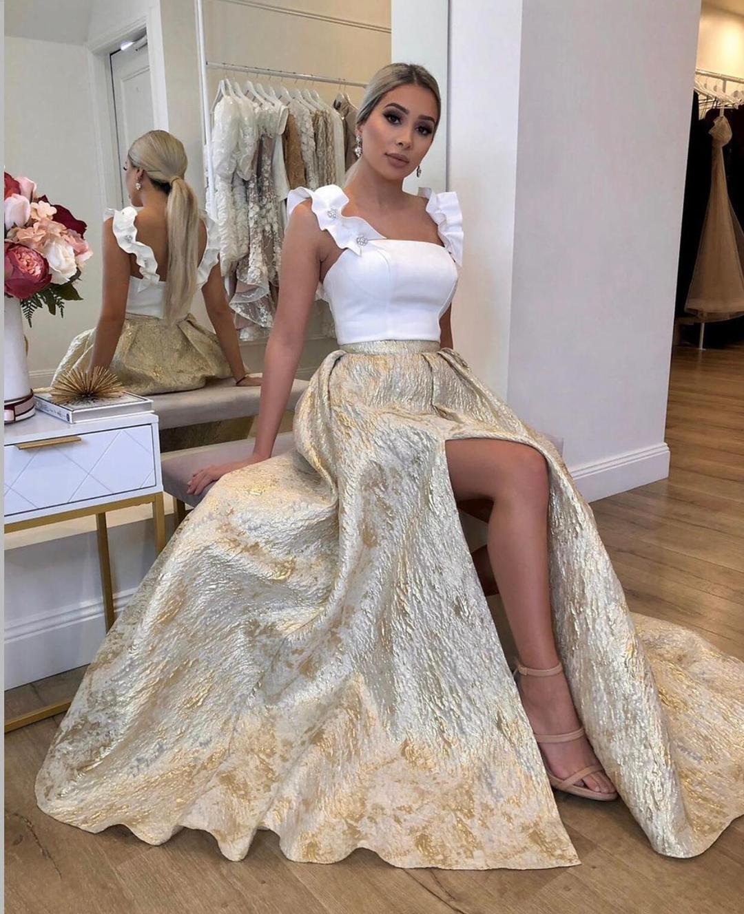 Catwalk Instyle By Marian Rahme “Sahara Two Piece Set” Gold Sizze AU 6 for rent on The Volte - main image