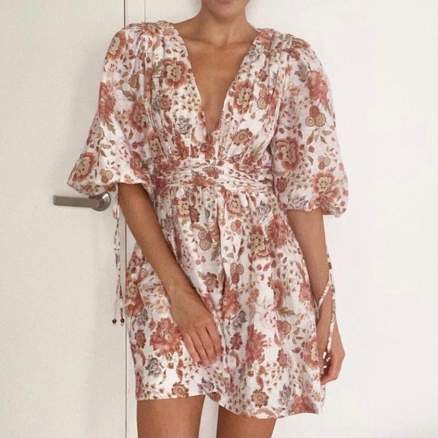 Ministry of Style Nu Boheme Mini Dress Boho Floral Print Size 6 for rent on The Volte - main image