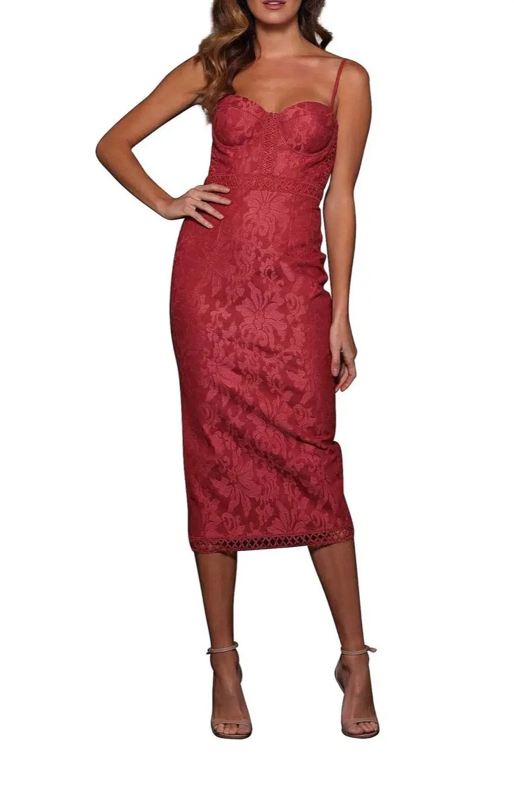 Elle Zeitoune Hope Dress Rose Size 10 for rent on The Volte - main image