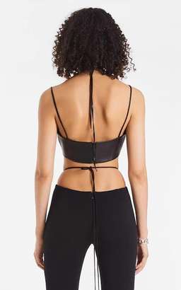 Dion Lee Leather Single Link Bra Black Size 8 for rent on The Volte - image 2