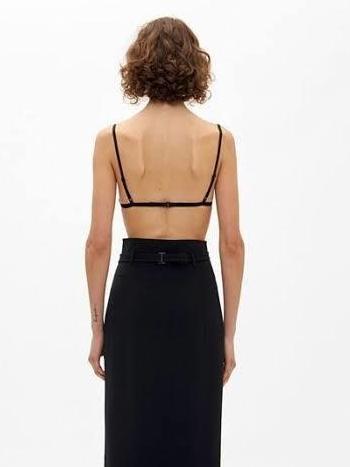 Dion Lee Marrow Lace Bandeau Bralette Black Size 8 for rent on The Volte - main image