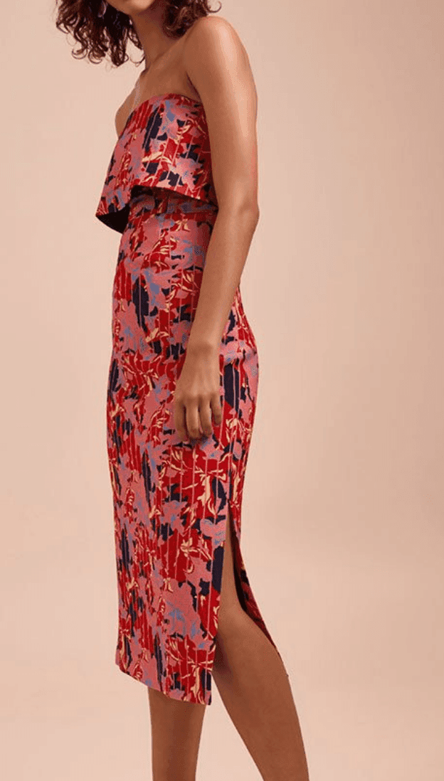 C/MEO Collective Entice Midi Dress Floral Size 6 for rent on The Volte - main image
