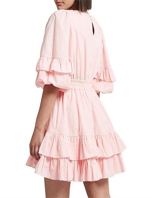 Aje Unending Mini Dress Pink Size 8 for rent on The Volte - main image