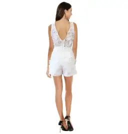 Kookai Fleur Playsuit White Size AU 12 for rent on The Volte - image 2