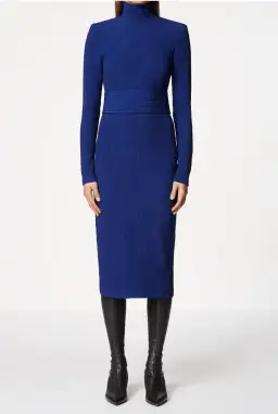 Scanlan Theodore Reptile Stretch Dress Blue One Size for rent on The Volte - image 2