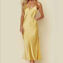 Planet Blu Slip Midi Dress (Yellow) - Size XS for rent on The Volte - image 1