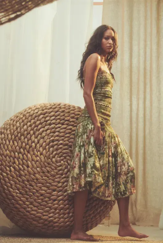 Hemant & Nandita Neem MIDI Dress for rent on The Volte - main image