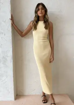 Bec and Bridge Sorbet Summer Midi Dress Yellow Size 10