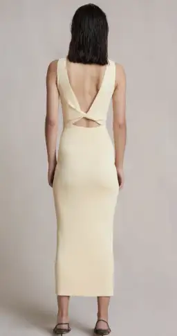 Bec and Bridge Sorbet Summer Midi Dress Yellow Size 10