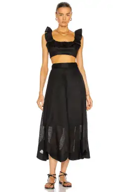 Zimmermann Riders Frill Neck Cropped Top Black Size 6 for rent on The Volte - image 5