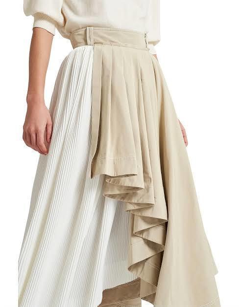Aje Consonance Skirt White/Brown Size 4 for rent on The Volte - main image